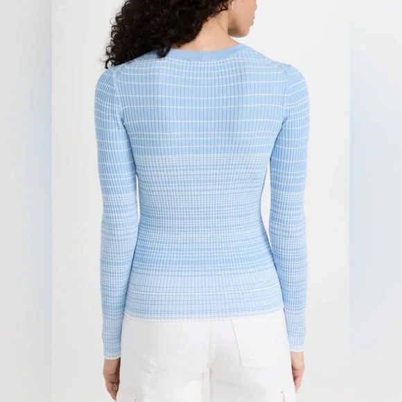 STAUD Color Block Ribbed Cardigan Sweater - Picture 4 of 11